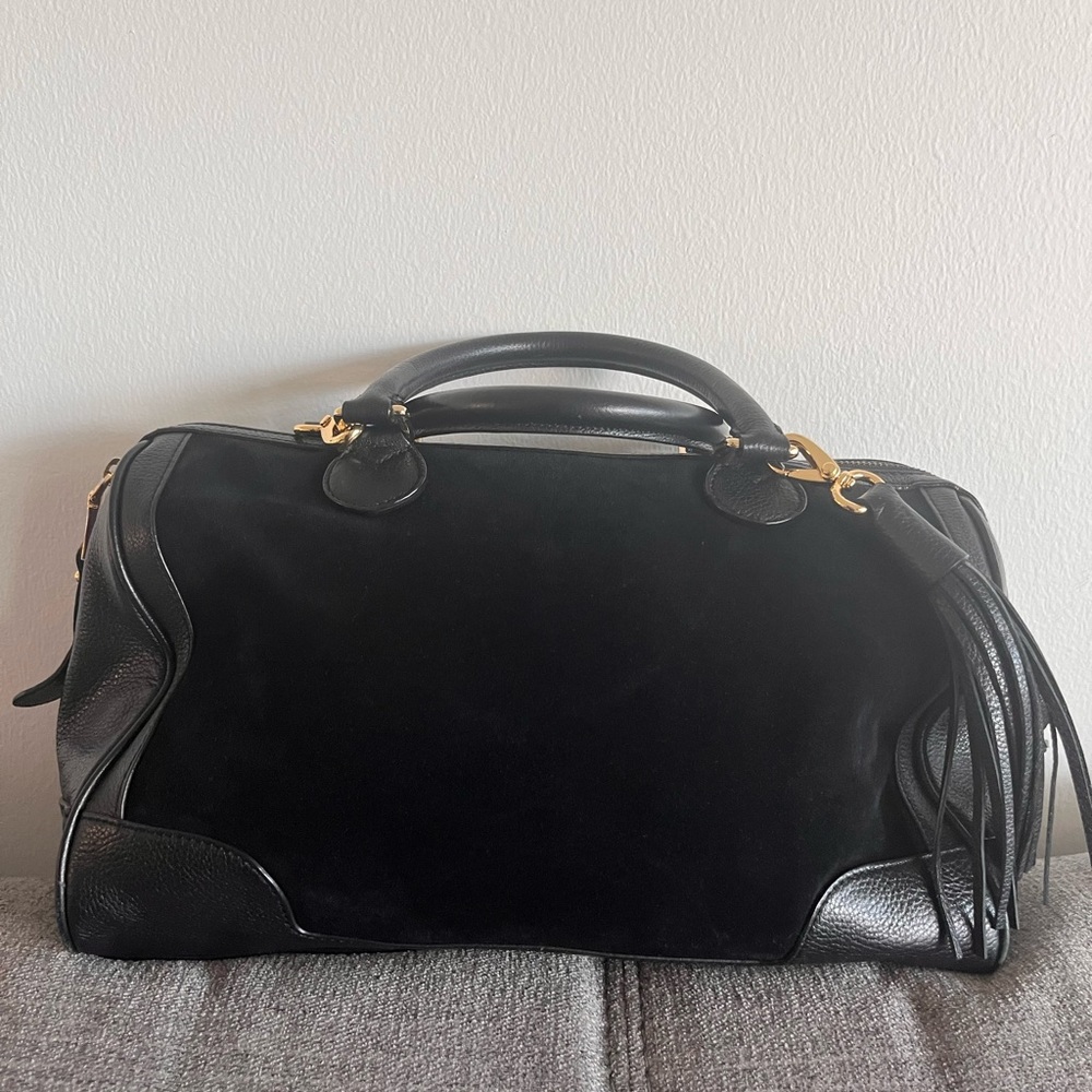 Banana Republic Black velvet bag